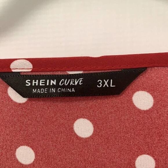 SHEIN CURVE POLKA DOT SUN  DRESS POCKETS SIZE 3XL - Picture 5 of 8